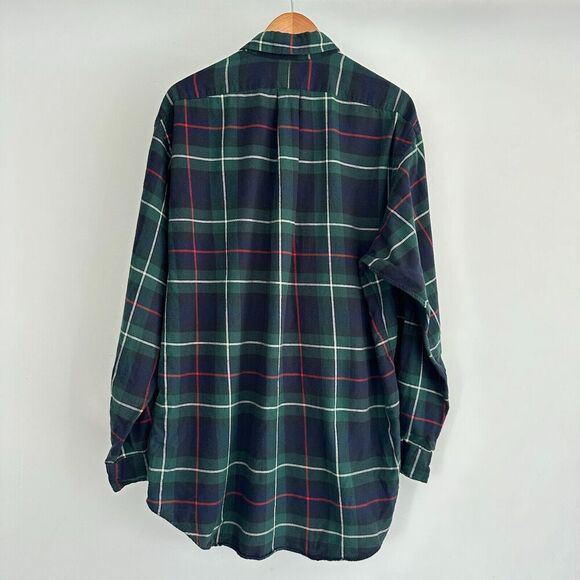 Ralph Lauren Shirt Mens Large Tartan Plaid Flannel Button Down Polo Golf Crest - Picture 3 of 9